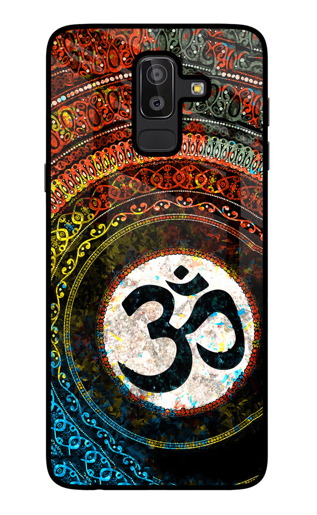 Om Cultural Samsung J8 Glass Case Back Cover by Casekaro