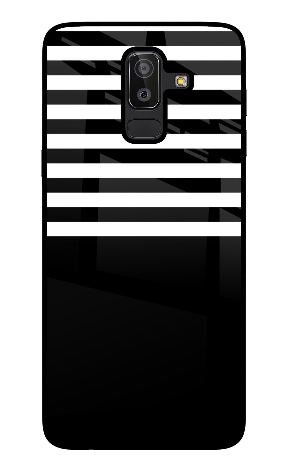 Black and White Print Samsung J8 Back Cover