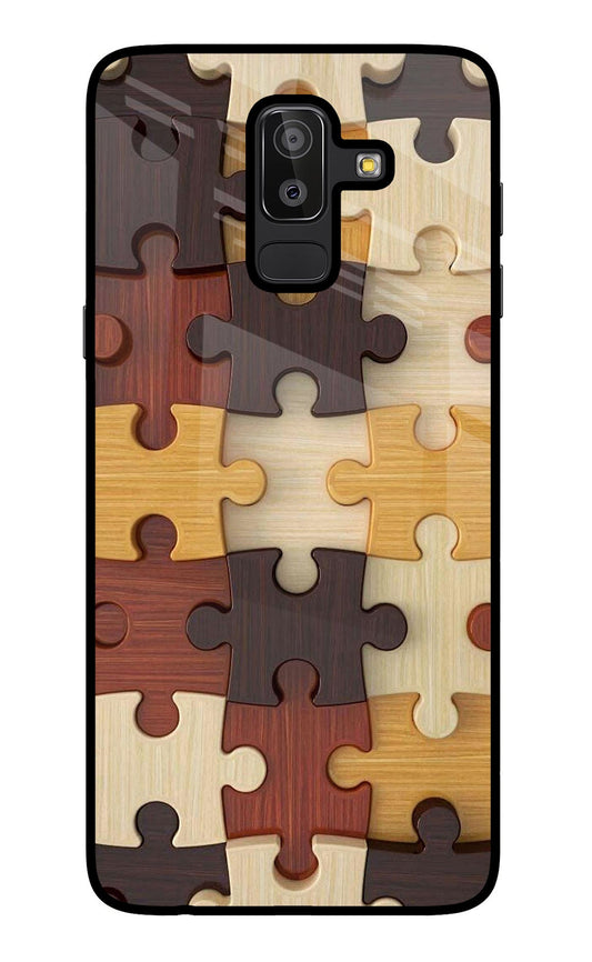 Wooden Puzzle Samsung J8 Glass Case