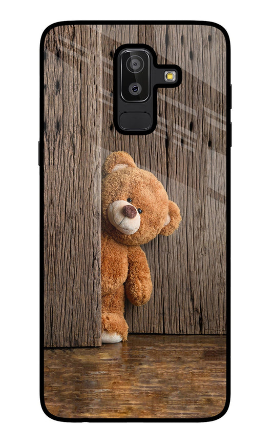 Teddy Wooden Samsung J8 Glass Case