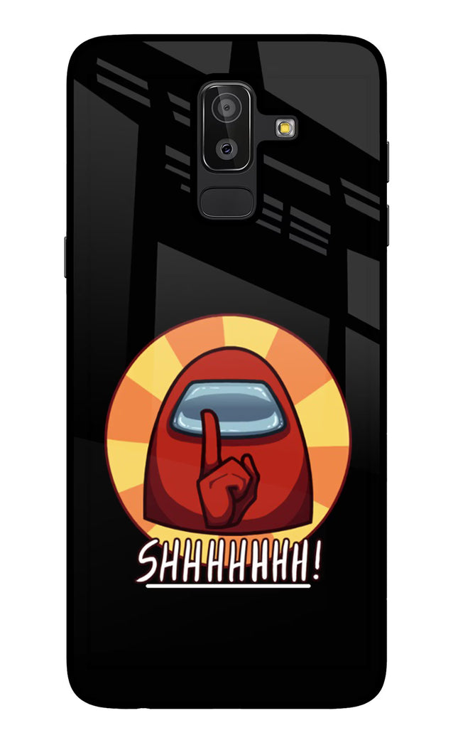 Among Us Shhh! Samsung J8 Glass Case Back Cover by Casekaro