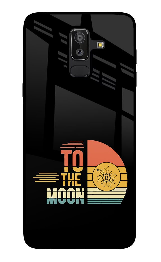 To the Moon Samsung J8 Glass Case Back Cover by Casekaro