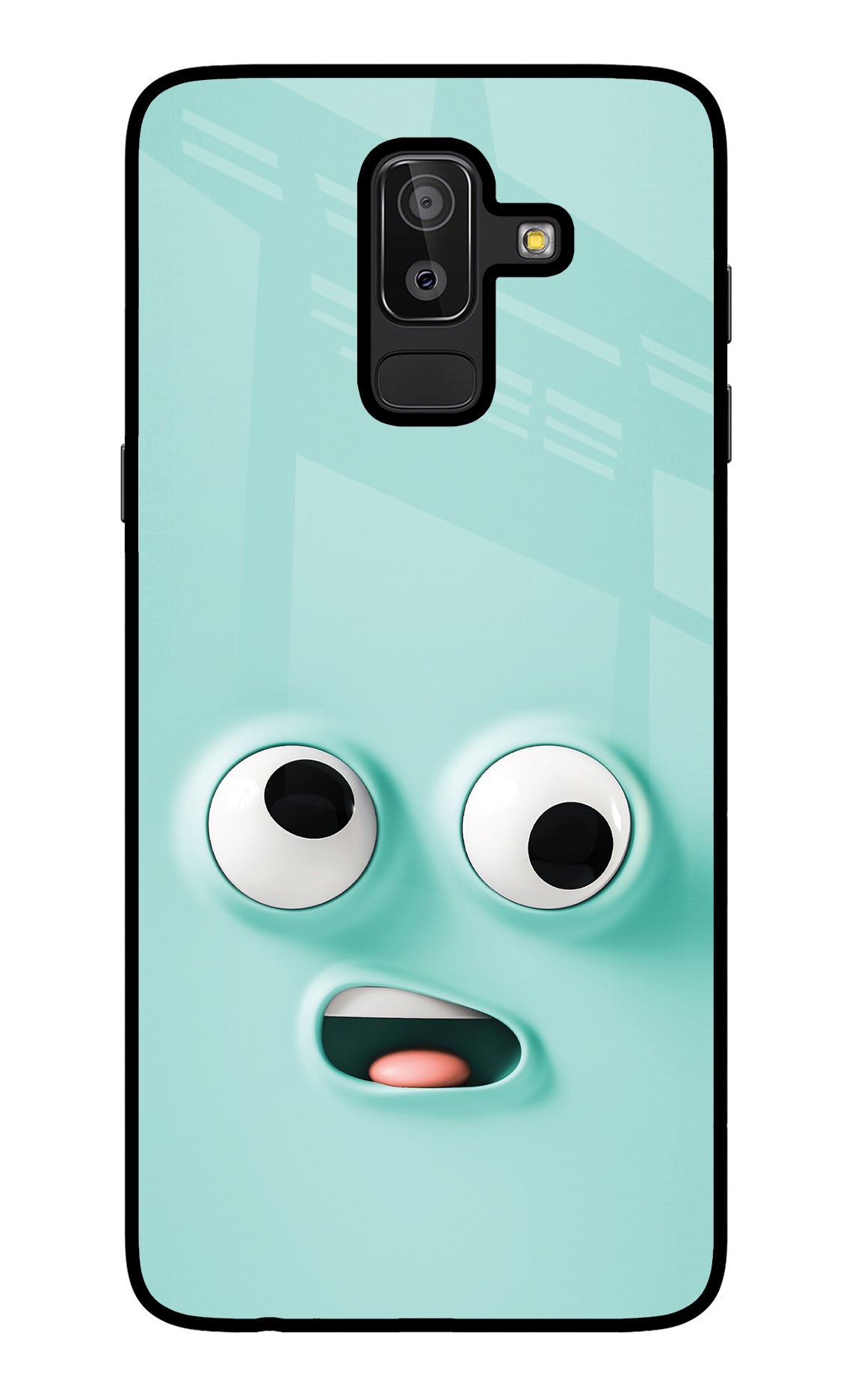 Funny Cartoon Samsung J8 Glass Case