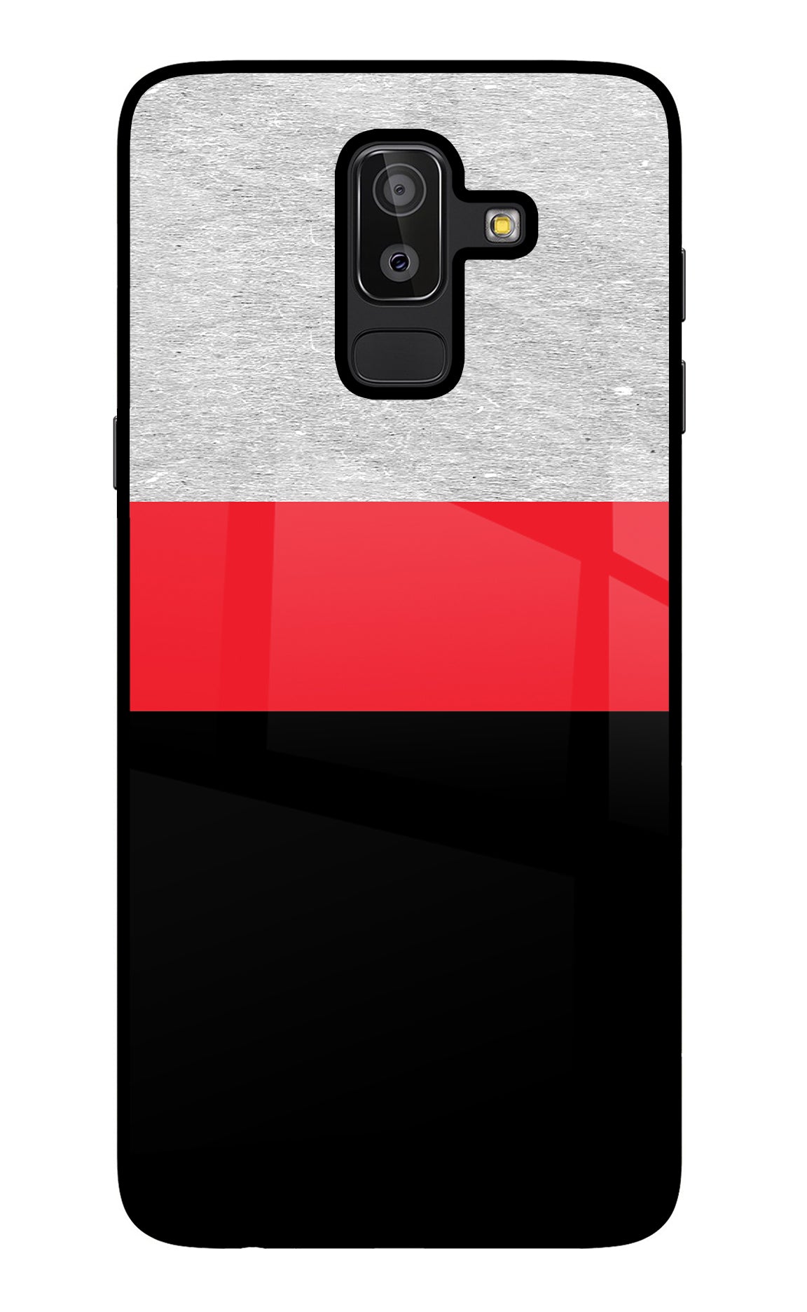 Tri Color Pattern Samsung J8 Back Cover