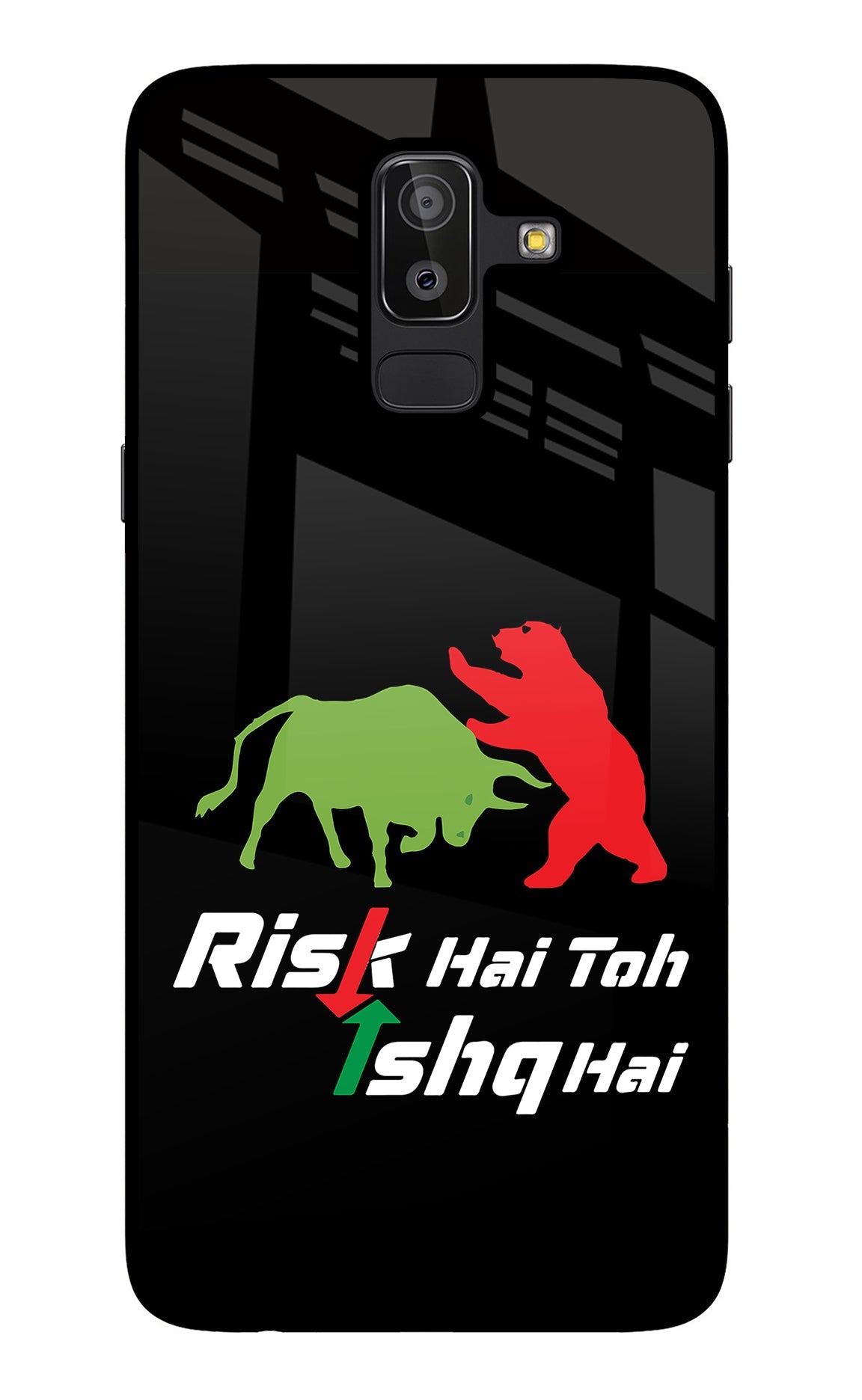 Risk Hai Toh Ishq Hai Samsung J8 Glass Case