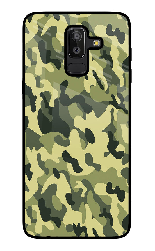 Camouflage Samsung J8 Glass Case