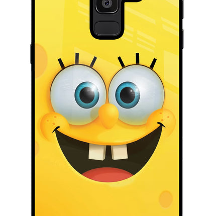Sponge 1 Samsung J8 Glass Case Back Cover by Casekaro