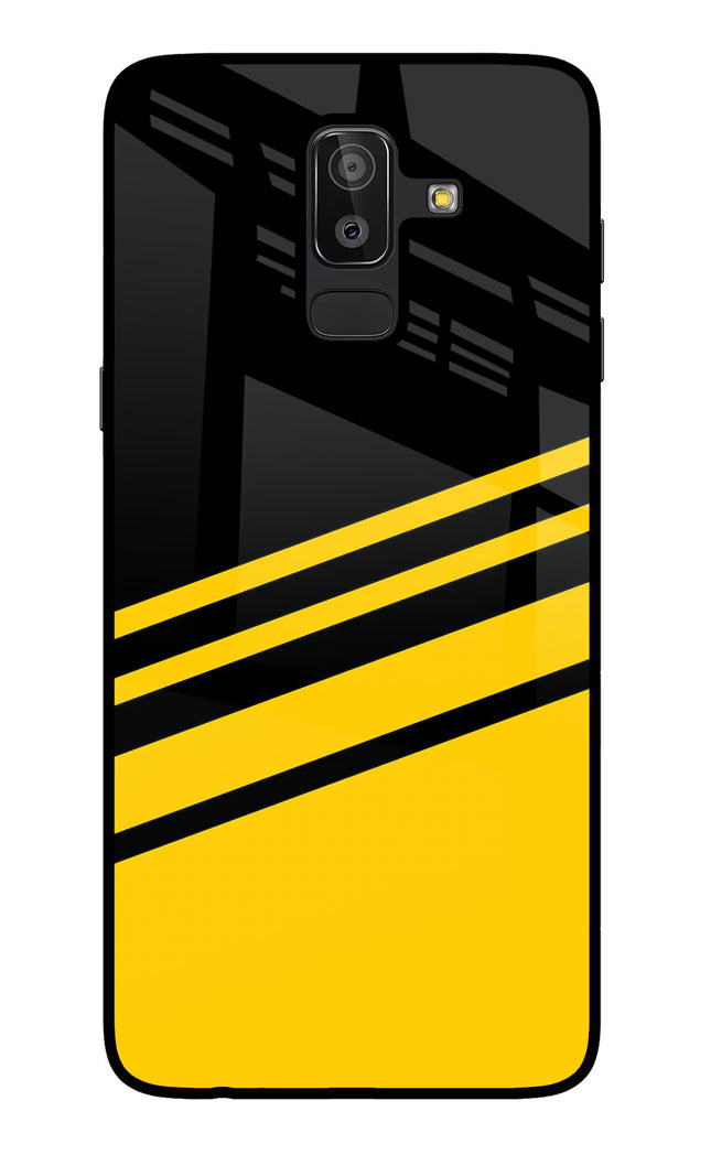 Yellow Shades Samsung J8 Glass Case Back Cover by Casekaro