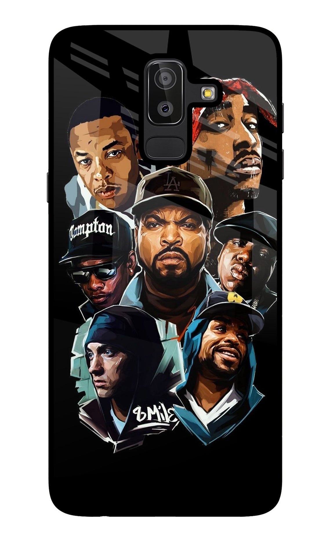 Rappers Samsung J8 Glass Case