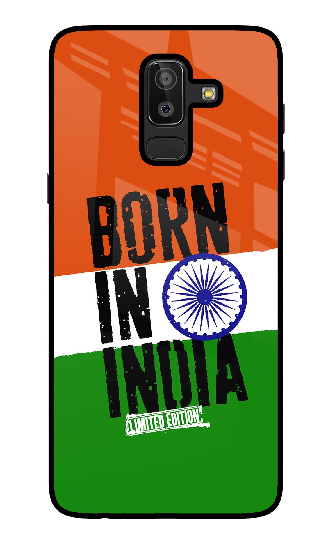 Born in India Samsung J8 Glass Case