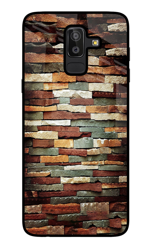 Bricks Pattern Samsung J8 Glass Case