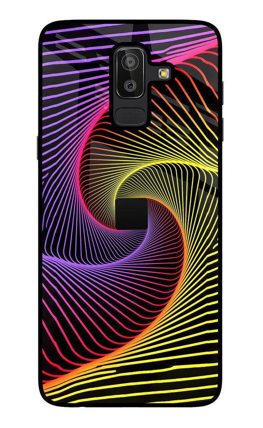 Colorful Strings Samsung J8 Glass Case