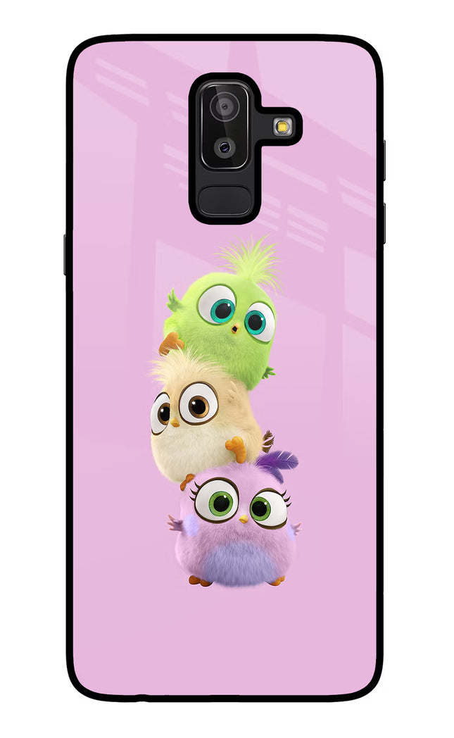 Cute Little Birds Samsung J8 Glass Case Back Cover by Casekaro