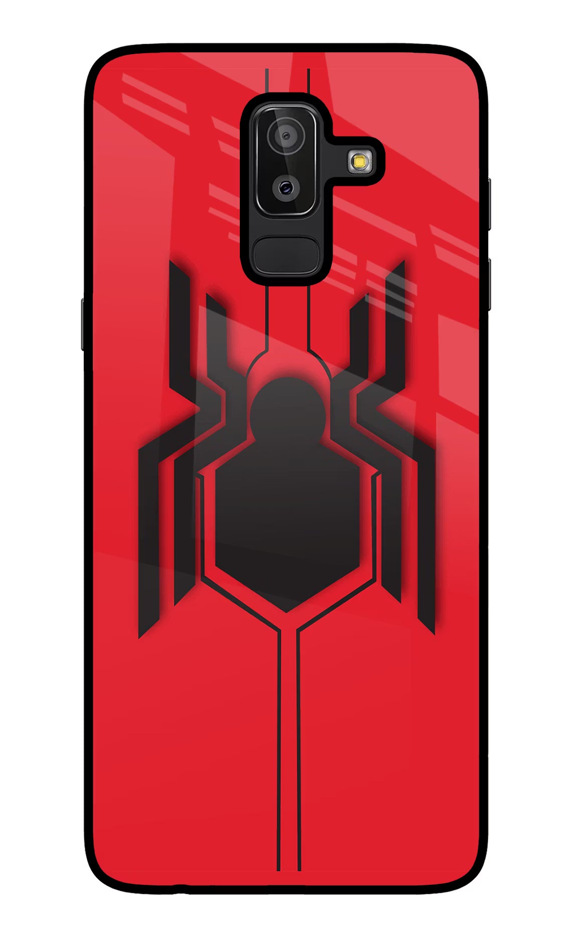 Spider Samsung J8 Glass Case Back Cover by Casekaro