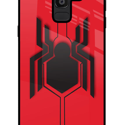 Spider Samsung J8 Glass Case Back Cover by Casekaro