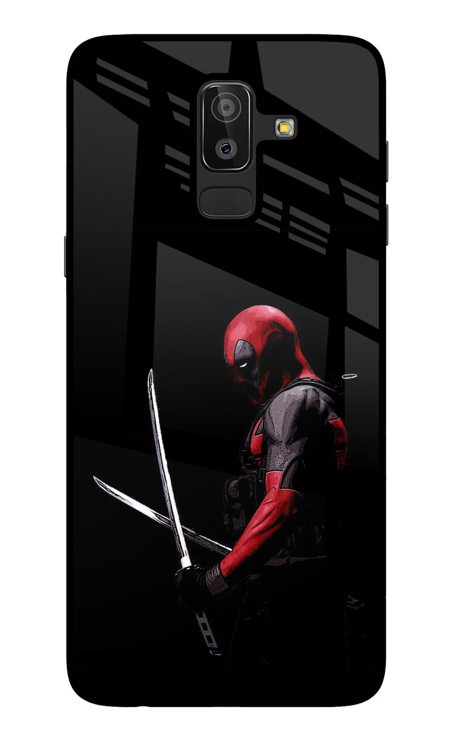 Deadpool Samsung J8 Back Cover, Glass case