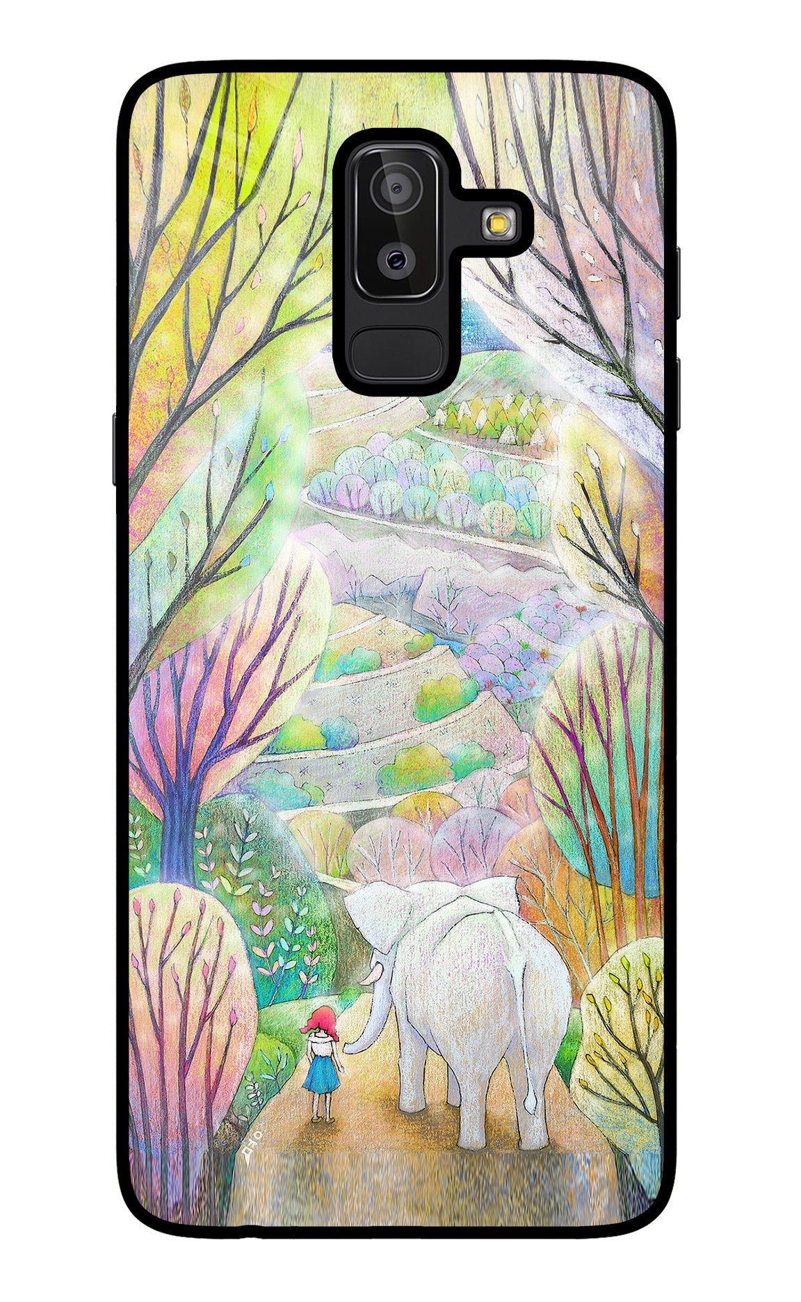 Nature Painting Samsung J8 Glass Case