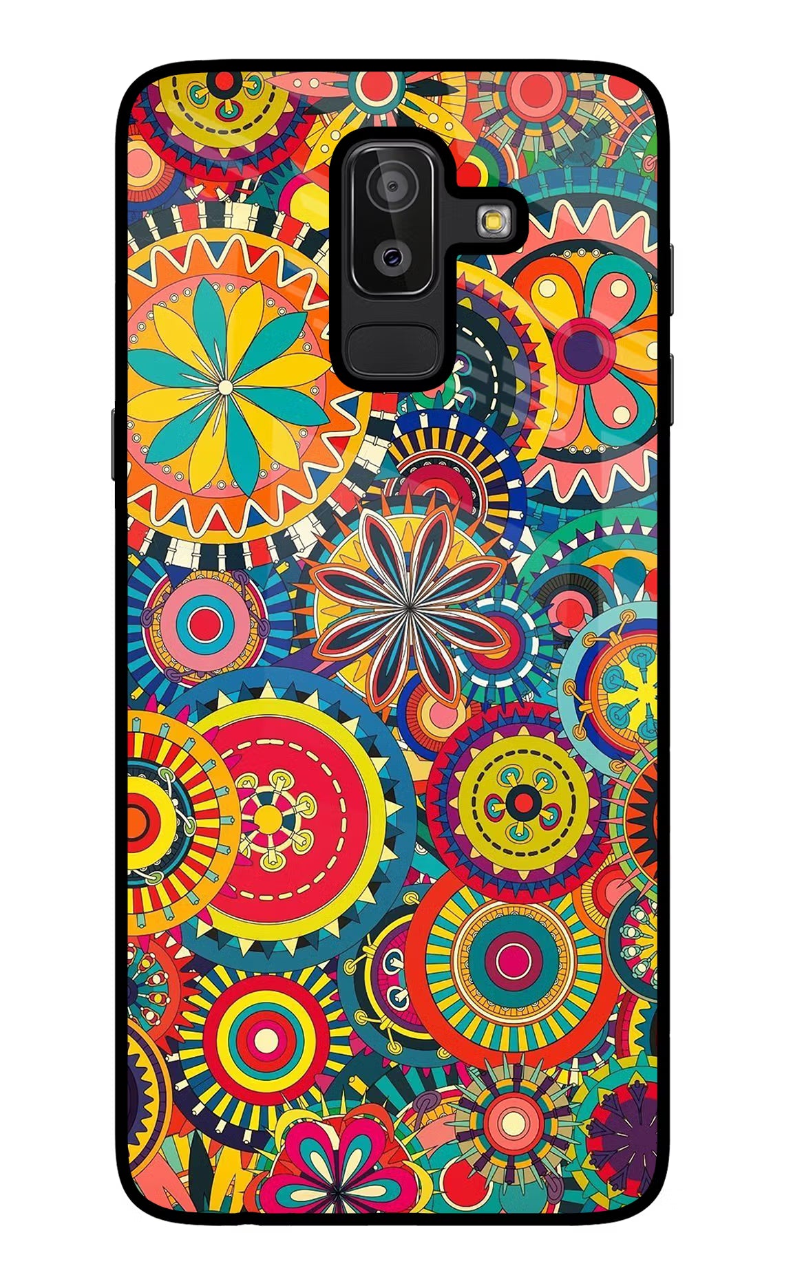 Gol Gol Art Samsung J8 Glass Case Back Cover by Casekaro