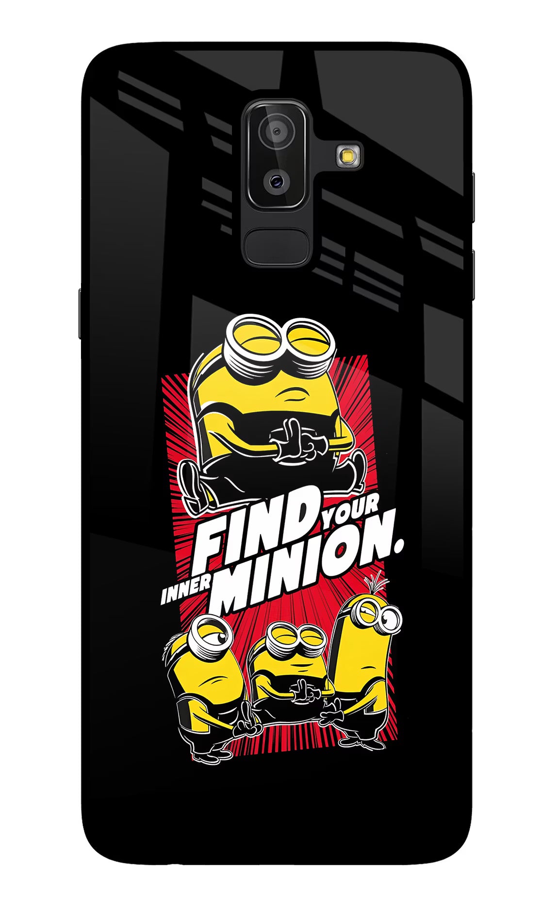 Find your inner Minion Samsung J8 Glass Case