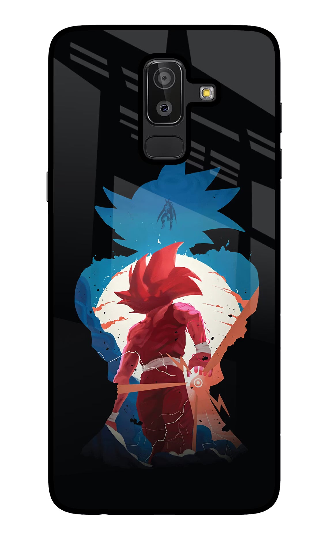 Goku Samsung J8 Glass Case Back Cover by Casekaro