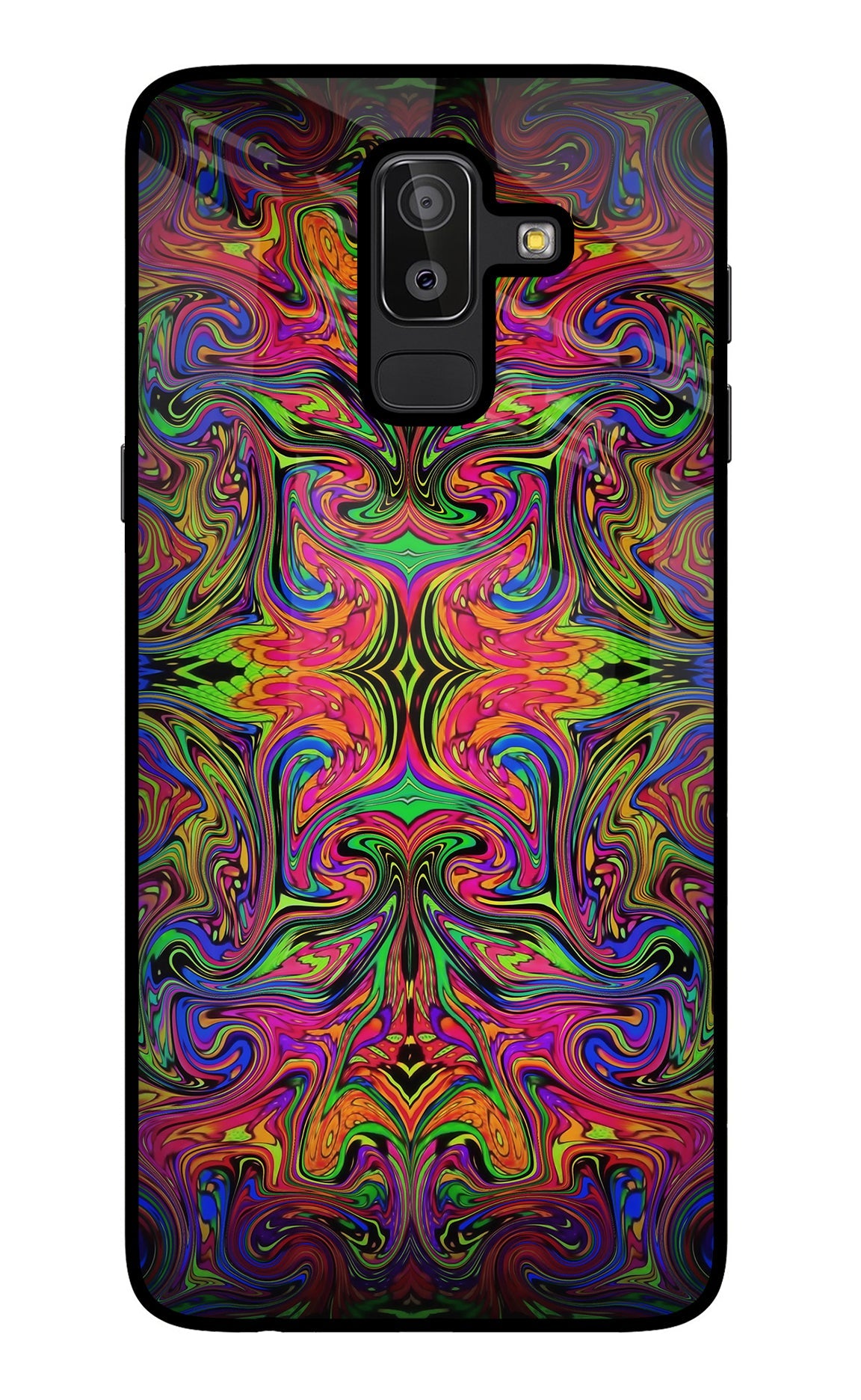 Psychedelic Art Samsung J8 Glass Case
