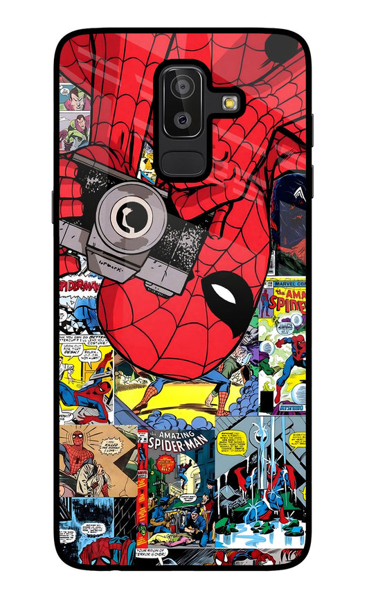 Spider Man Samsung J8 Glass Case
