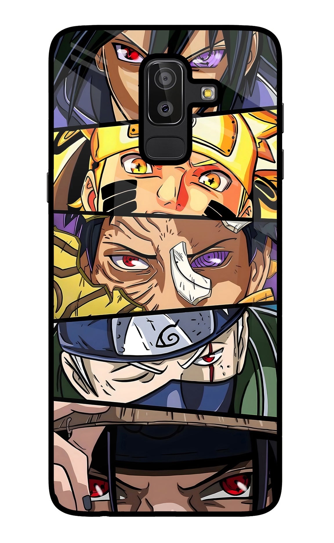 Naruto Character Samsung J8 Glass Case