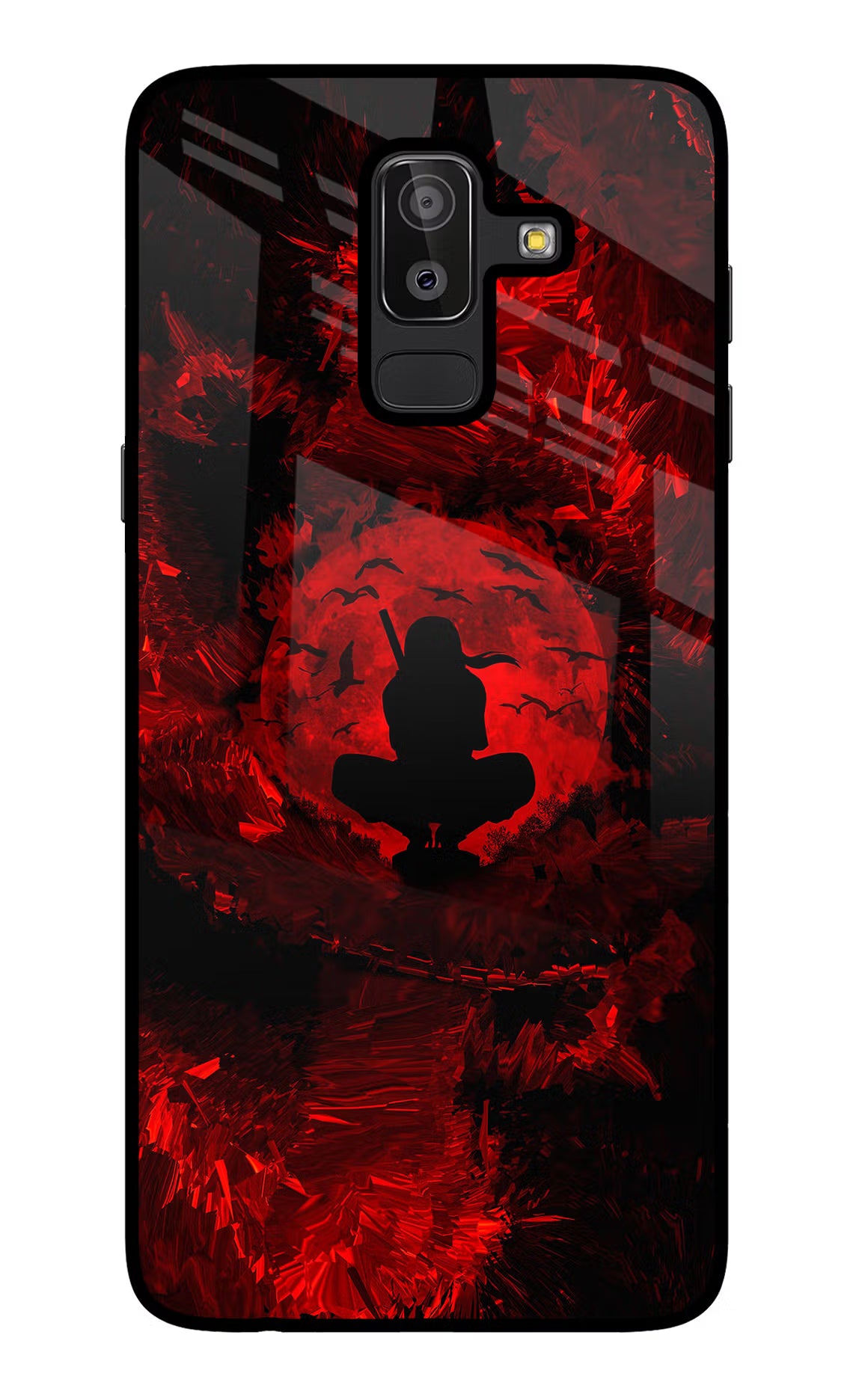 Itachi Uchiha Samsung J8 Glass Case Back Cover by Casekaro