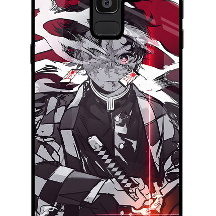 Demon Slayer Samsung J8 Glass Case