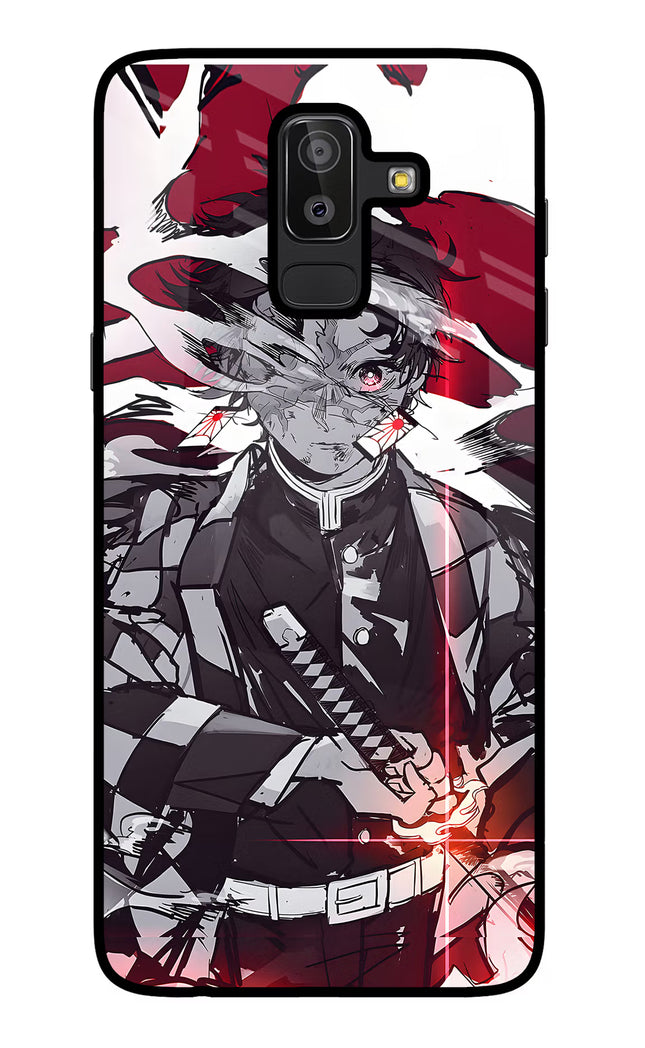 Demon Slayer Samsung J8 Glass Case Back Cover by Casekaro