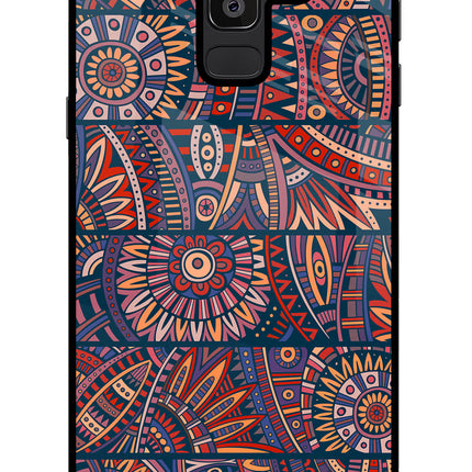 African Culture Design Samsung J8 Glass Case Back Cover by Casekaro