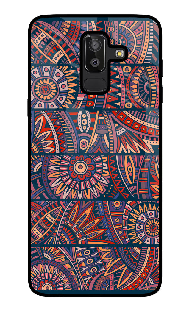 African Culture Design Samsung J8 Glass Case Back Cover by Casekaro
