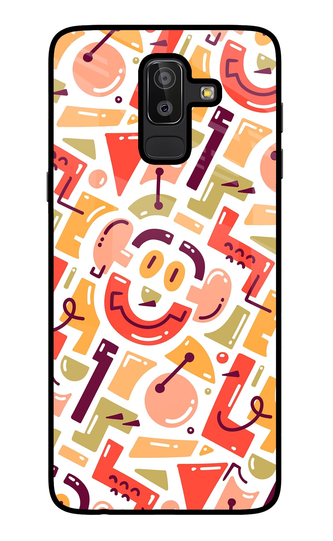 Doodle Pattern Samsung J8 Back Cover