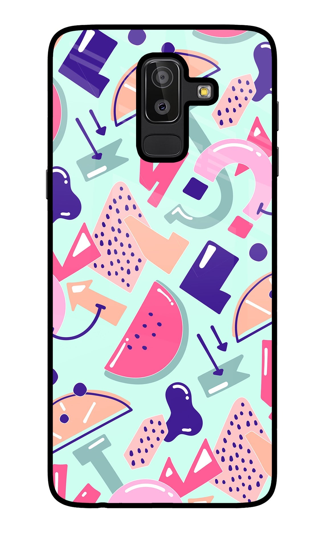 Doodle Pattern Samsung J8 Back Cover