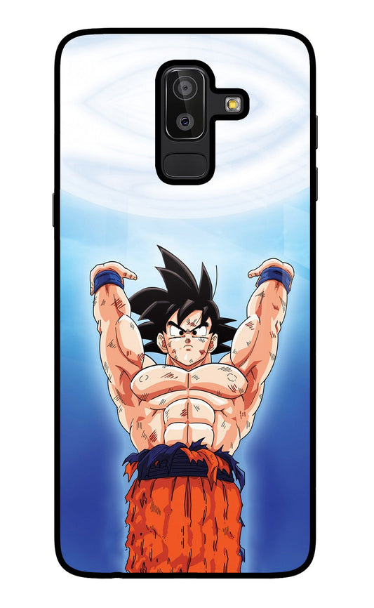 Goku Power Samsung J8 Glass Case