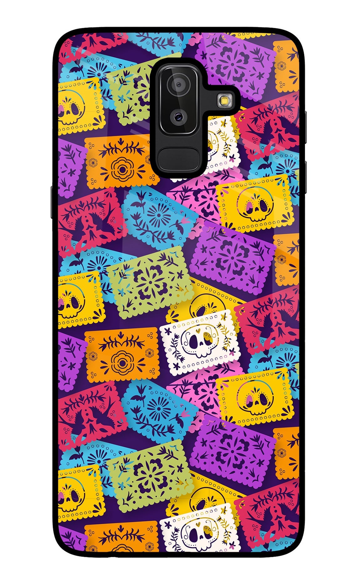 Mexican Pattern Samsung J8 Glass Case