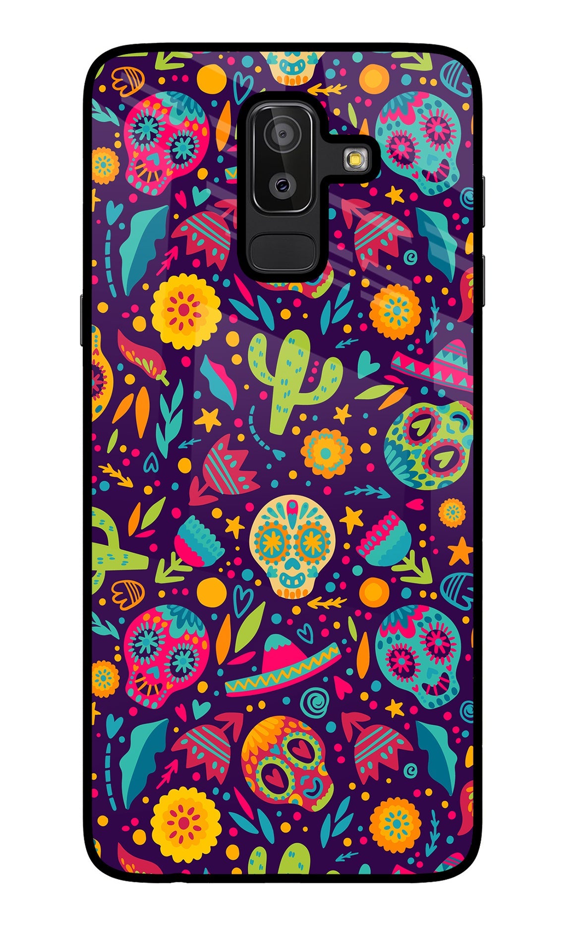 Mexican Design Samsung J8 Glass Case