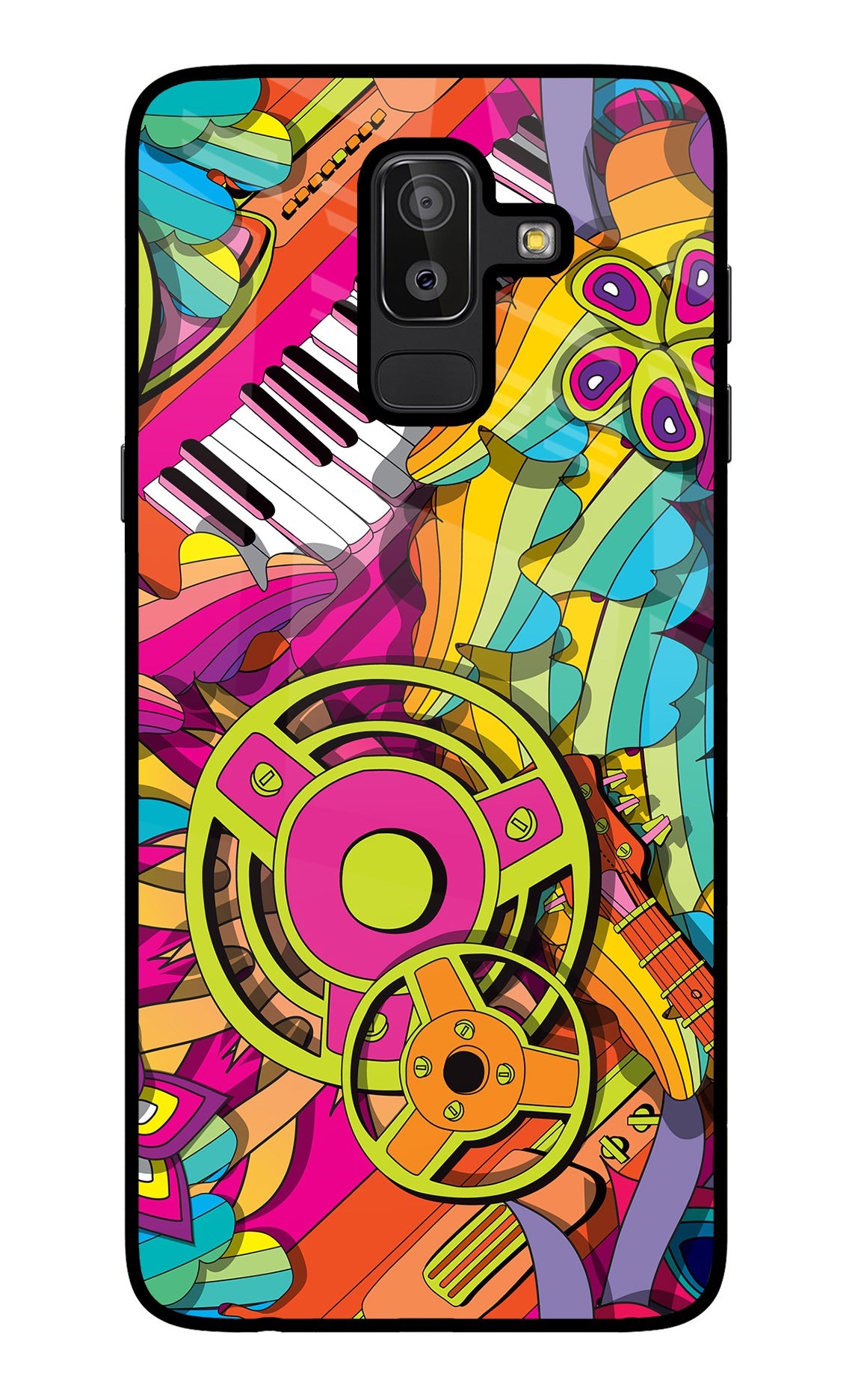 Music Doodle Samsung J8 Glass Case