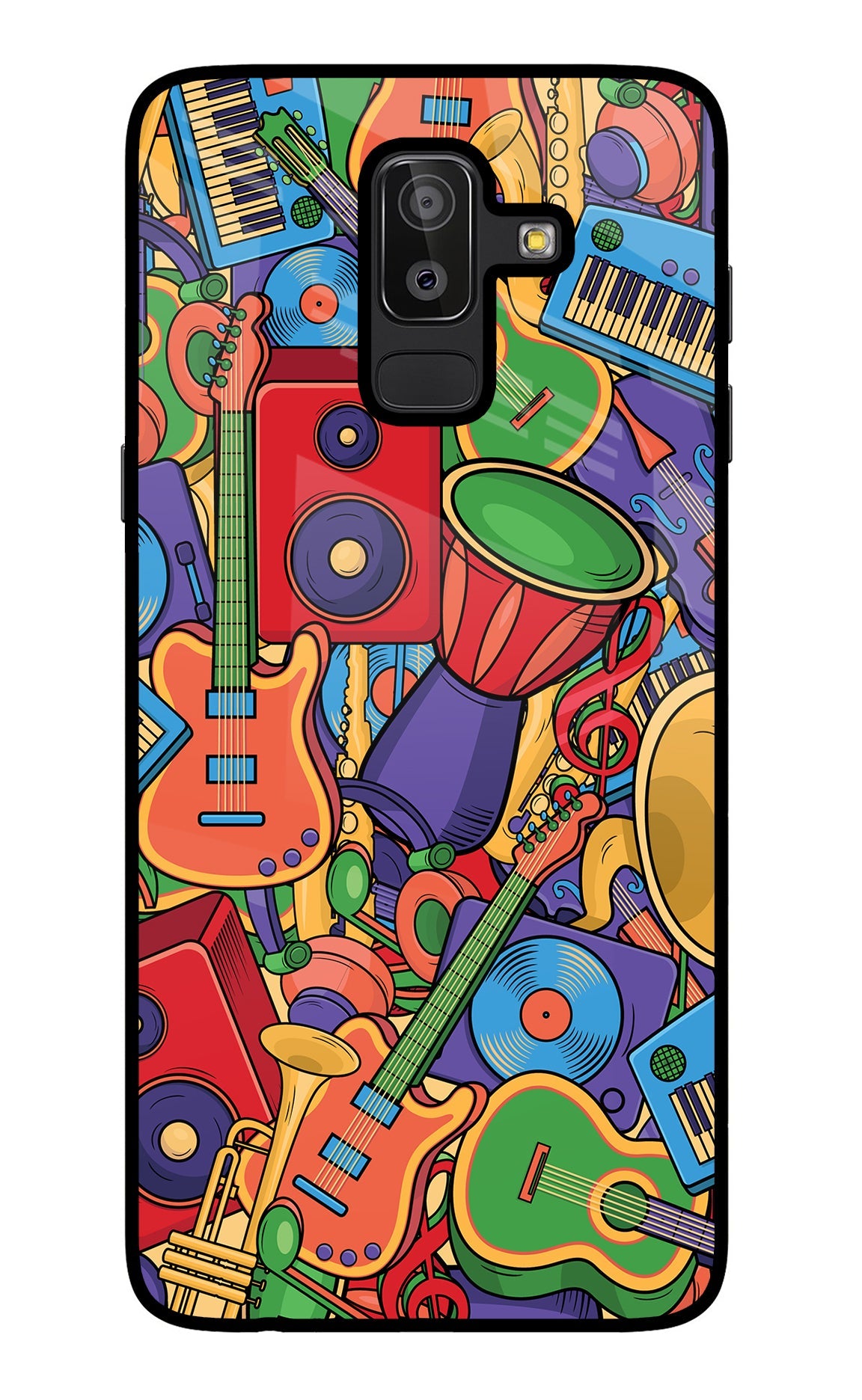 Music Instrument Doodle Samsung J8 Back Cover