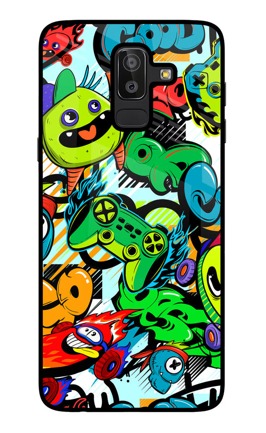 Game Doodle Samsung J8 Glass Case