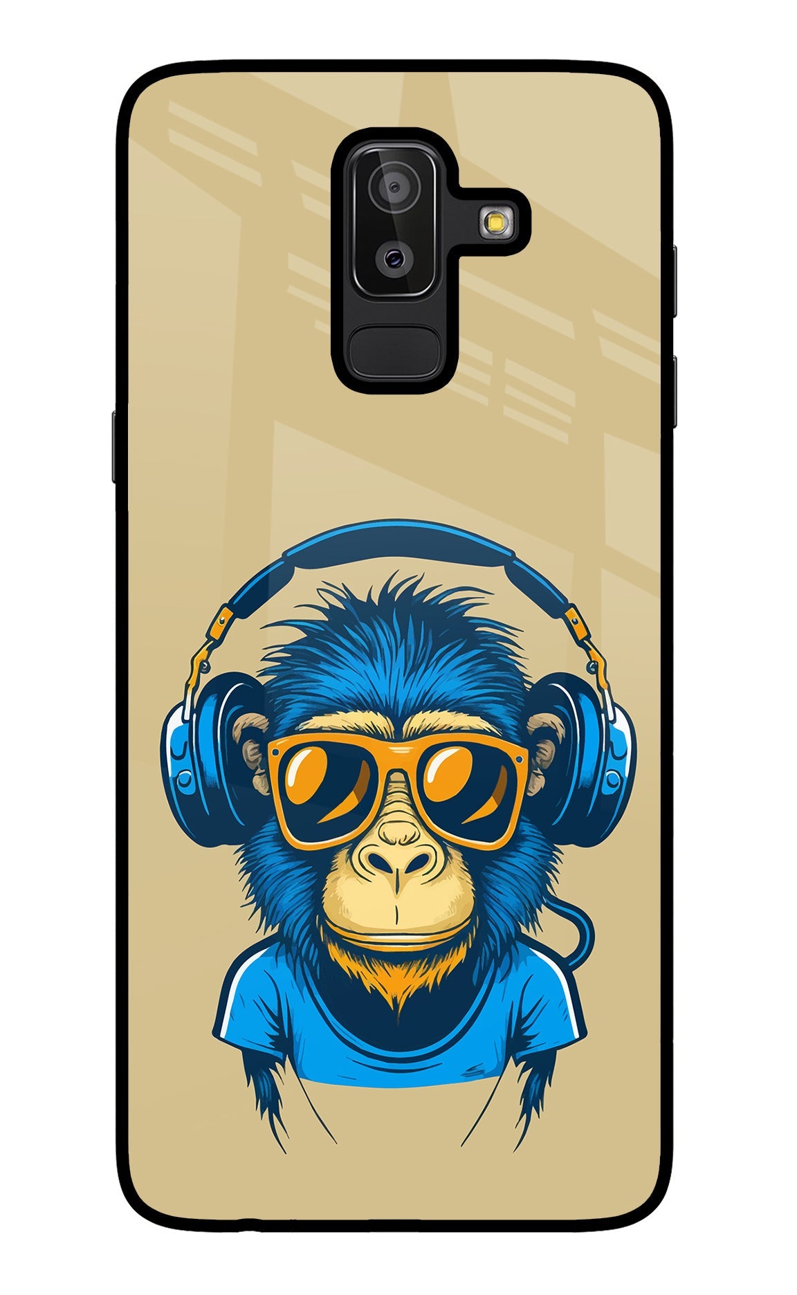 Monkey Headphone Samsung J8 Back Cover