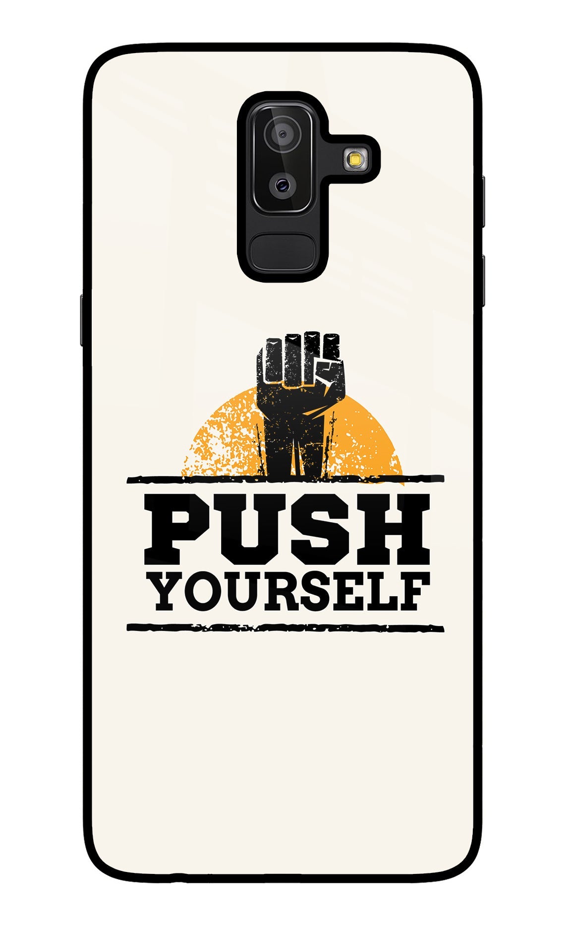 Push Yourself Samsung J8 Glass Case