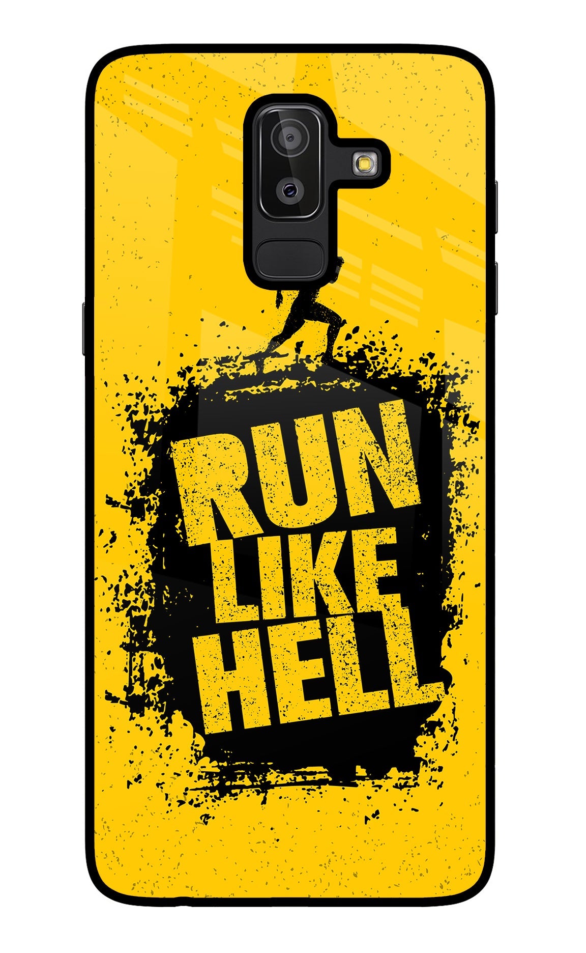 Run Like Hell Samsung J8 Glass Case