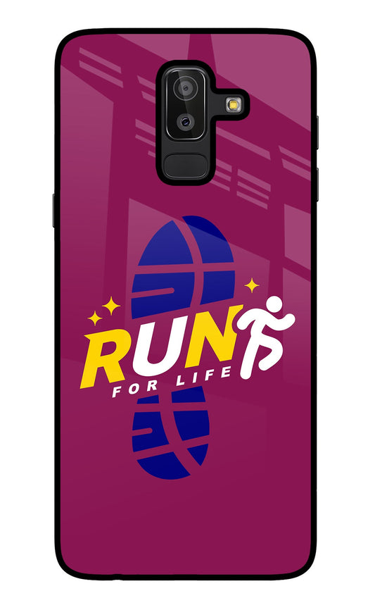 Run for Life Samsung J8 Glass Case