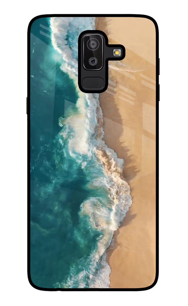 Ocean Beach Samsung J8 Glass Case Back Cover by Casekaro