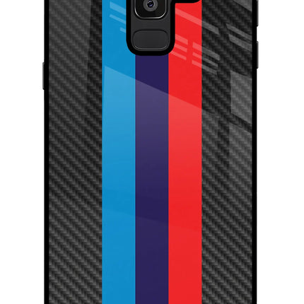 BMW Stripes Pattern Samsung J8 Glass Case