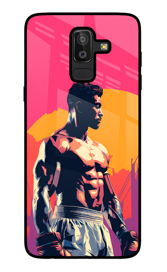 Sunset Warrior (AI Generated) Samsung J8 Glass Case