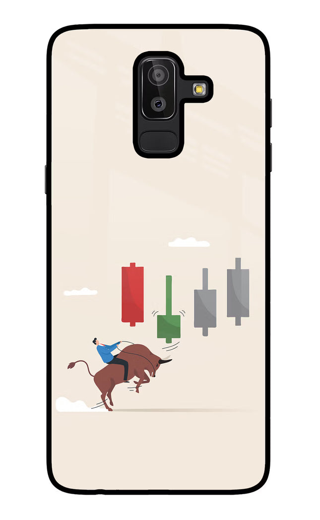 Bull Trading Momentum Samsung J8 Glass Case Back Cover by Casekaro