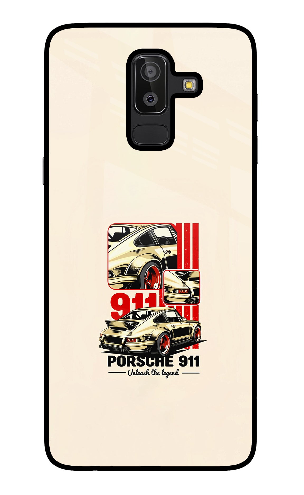 Classic Porsche 911 Samsung J8 Glass Case