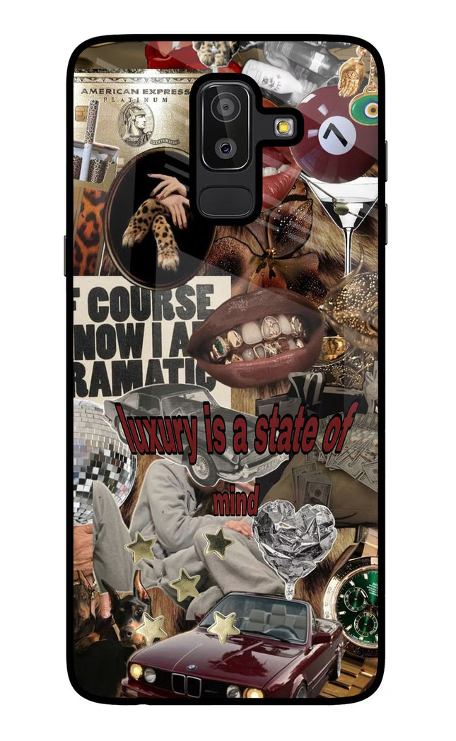 Luxury Samsung J8 Glass Case Back Cover by Casekaro